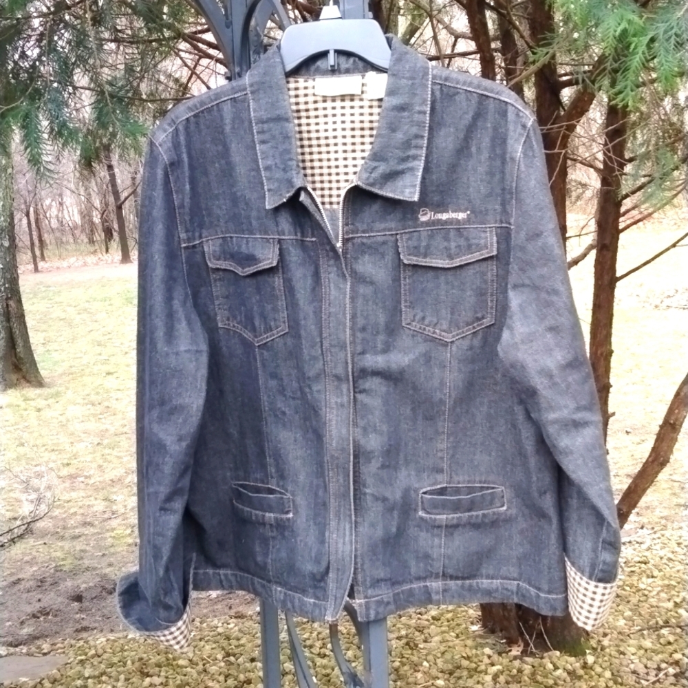 Longaberger Denim Jacket 100% cotton size 1X